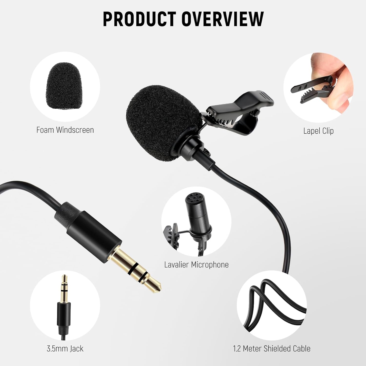 DJI MIC 2 Lapel Mics 2-Pack Lavalier Microphones For DJI MIC 2